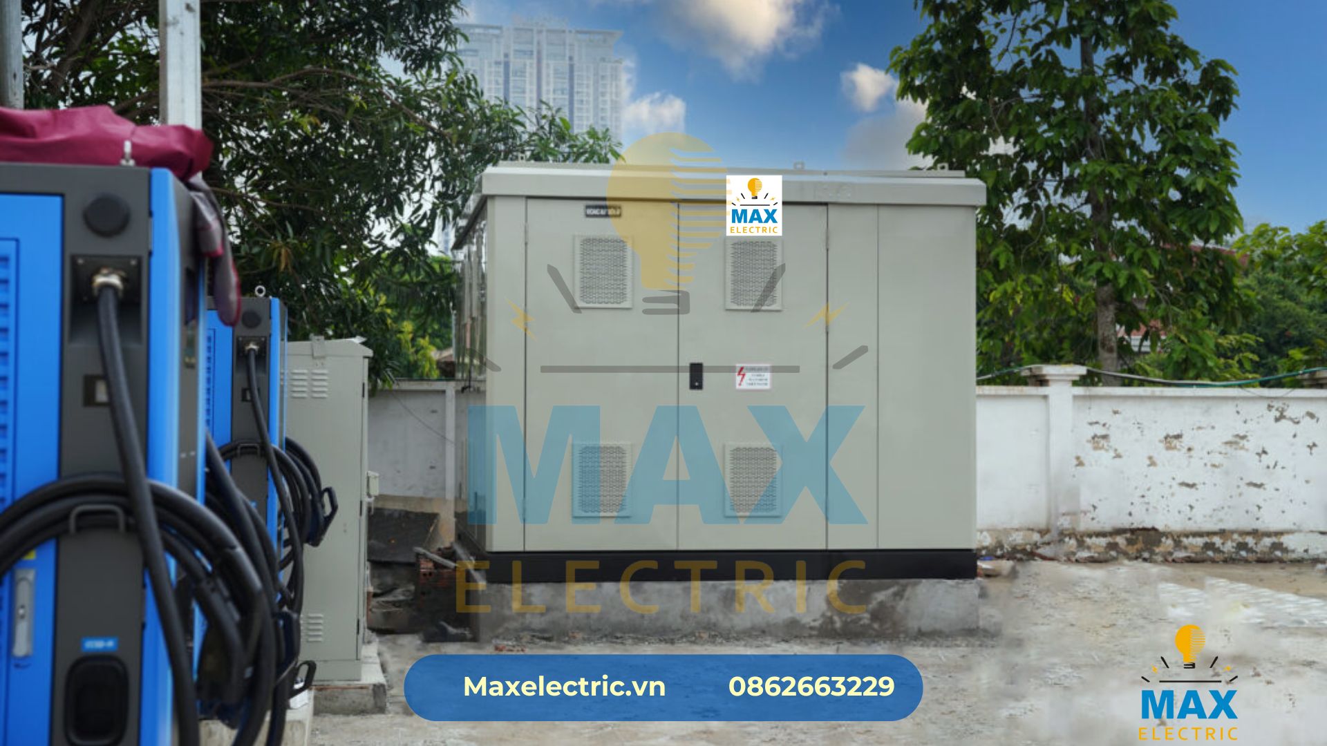 Thiết kế trạm biến áp riêng cho trạm sạc