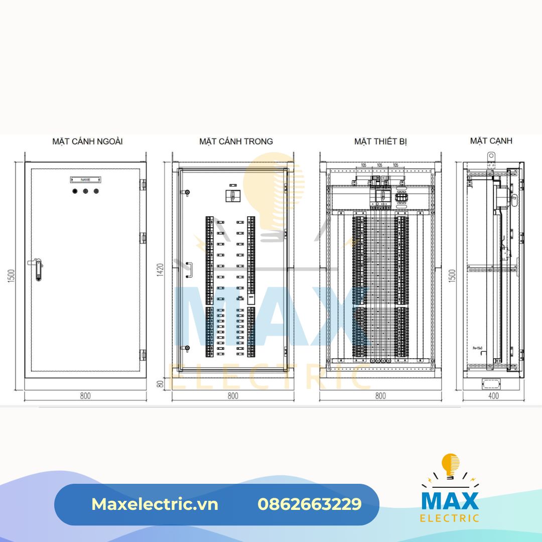 Cấu tạo cụ thể của tủ điện phân phối DB