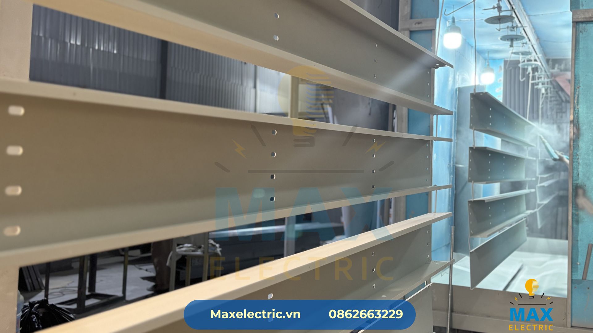 Ưu điểm khi sơn tĩnh điện máng cáp